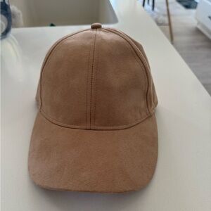 Tan Suede Baseball Cap